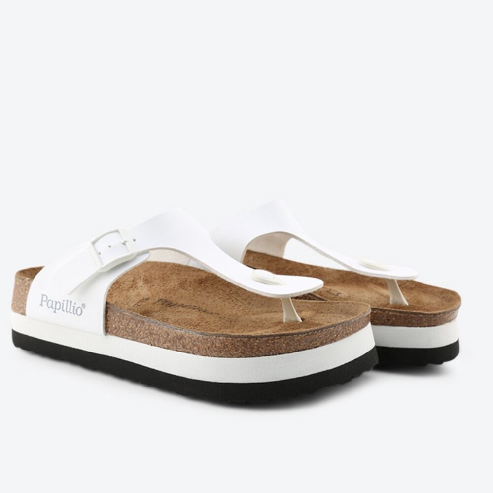 Birkenstock Papillio Gizeh Platform Sandals – White Size EU 36 US Women’s 5–5.5 - Picture 1 of 15